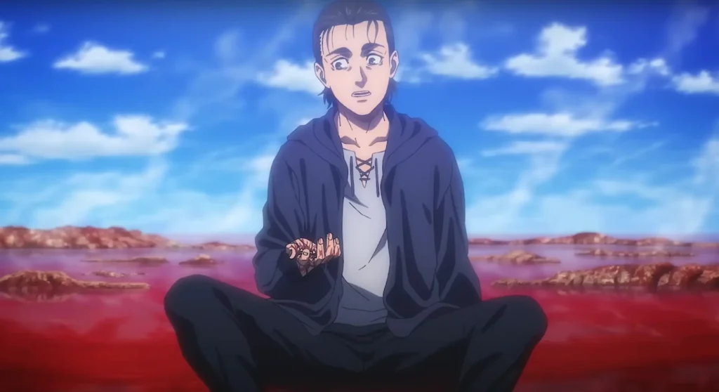 ¿Por qué Eren se volvió villano en Attack on Titan? 2 Eren Jaeger observando las murallas de Shiganshina con determinación
