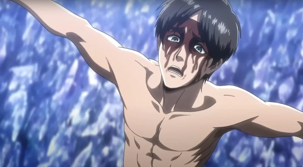 ¿Por qué Eren se volvió villano en Attack on Titan? 4 Eren encadenado y ensangrentado en la cueva, al borde del colapso emocional