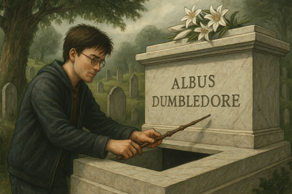 ¿Por qué Harry Potter rompió la Varita de Saúco? 3 harry potter varita sauco tumba dumbledore